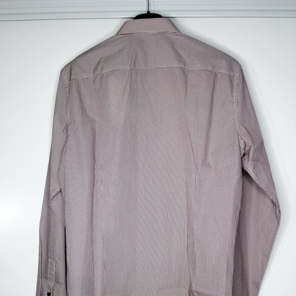BNWT AW20 THEORY SYLVAIN DK PIMENTO DOUBLE GEOPRINT SHIRT S - Picture 3 of 10